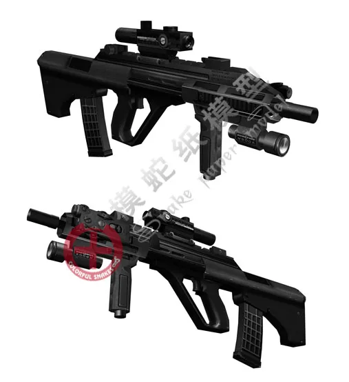 Бумажное игрушечное оружие 1:1 масштаб 3D Steyr AUG штурмовой пистолет модель DIY бумажный продукт игрушка ручной работы