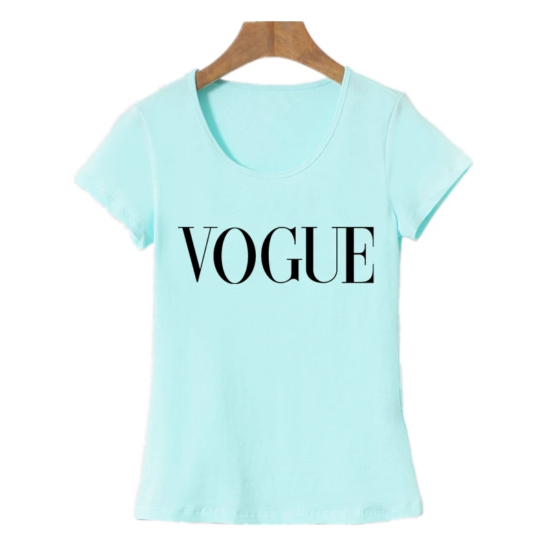 Футболка женская с надписью VOGUE летняя футболка в стиле панк Harajuku Tumblr Blusa Новое