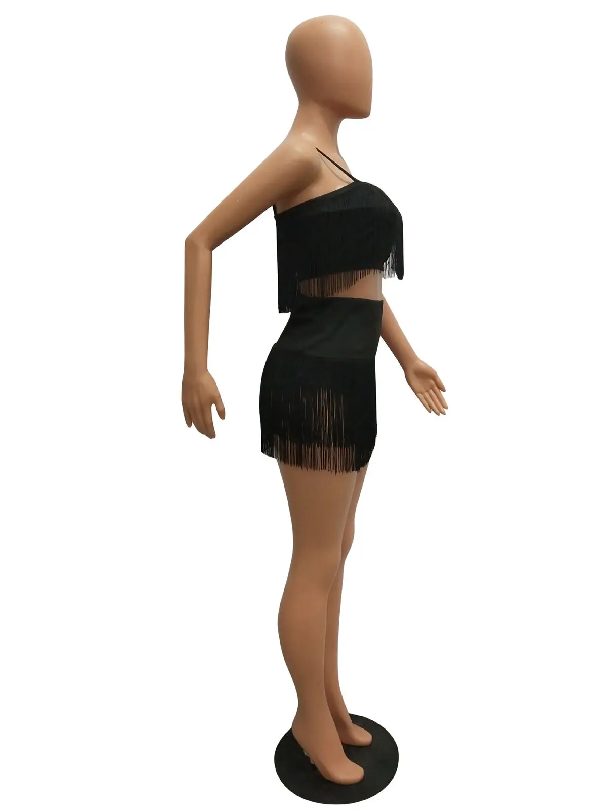 Женский короткий топ комплект одежды из 2 предметов без рукавов с треугольным