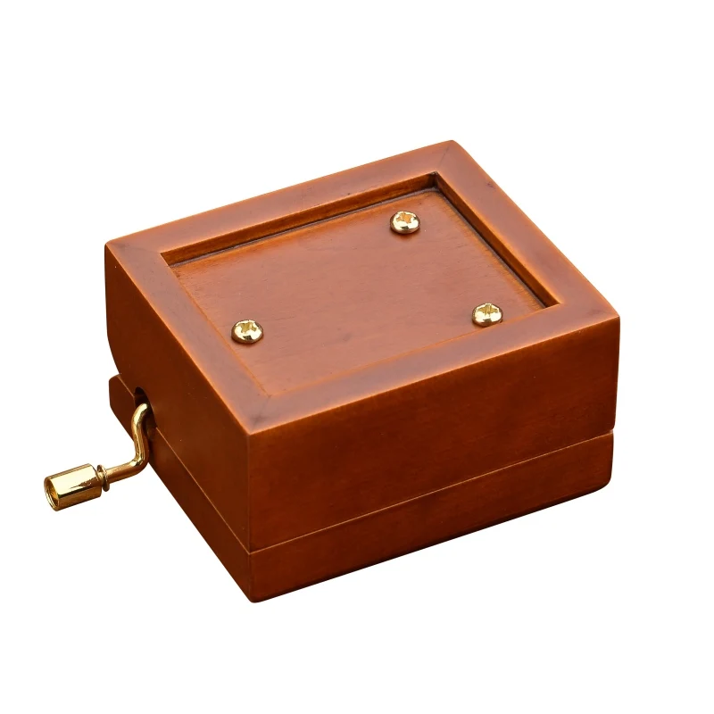 Музыкальная шкатулка из красного дерева в ретро стиле деревянная Ювелирная с