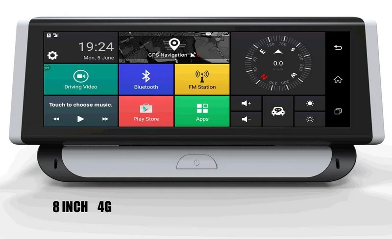 Видеорегистратор ADAS gps навигация 8 дюймов 1080P Bluetooth камера Android 5,1 1G ram 16G rom двойной объектив DVR Автомобильная камера 4G 1280*400