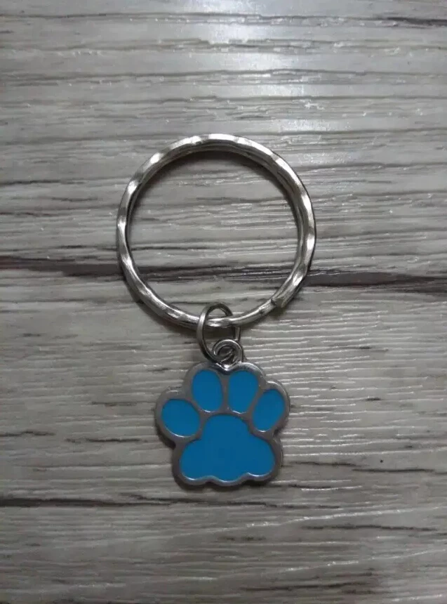 Enamel Dog&ampCats Footprints Vintage Silvers Charms Mixed Keychain For Keys Ring DIY Key Chain Accessories 50pcs D263 | Украшения и