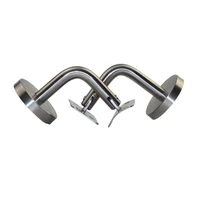 10pcs 90degree wall mounted brackets brushed 6060mm stainless steel handrail accessories bracket adjustable jf1244
