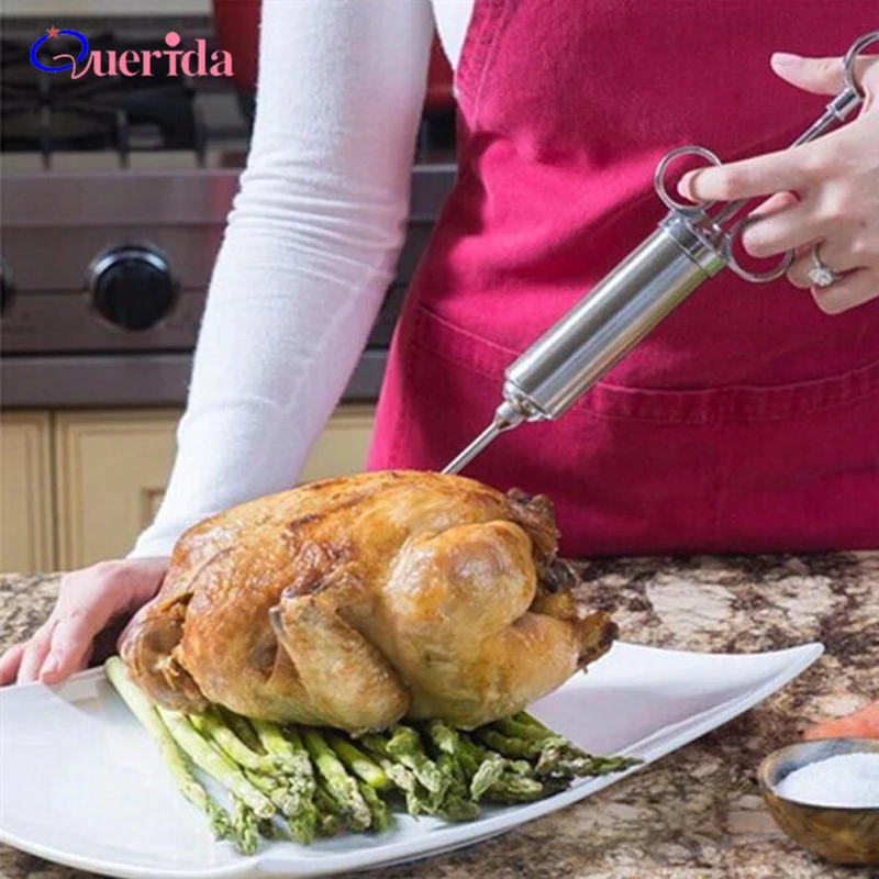 Инжекторы для мяса барбекю инжекторы из нержавеющей стали 2/3 иглы 60 мл|Прочие