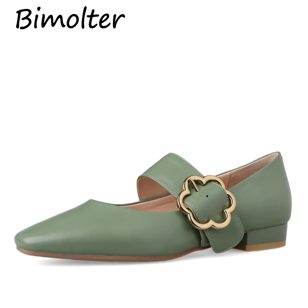 Bimolter Gir/женские балетки на плоской подошве с металлическим цветком женская