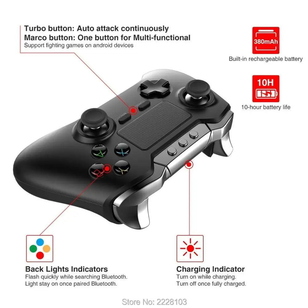 IPega 9069 игровой коврик PG-9069 Bluetooth геймпад Android игровой контроллер с сенсорной панелью джойстик для Android телефона/Pad tv Box