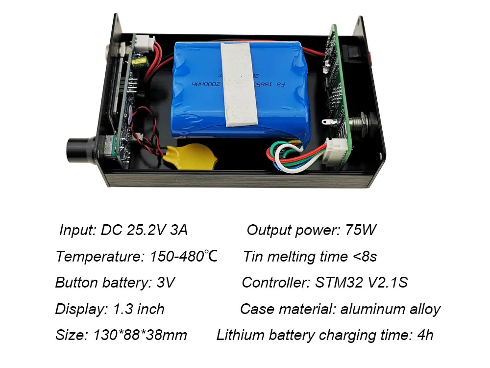 KSGER T12 паяльник станция литиевая батарея STM32 V2.1S OLED T12 железные наконечники алюминиевый сплав FX9501 Ручка DIY Инструменты для пайки