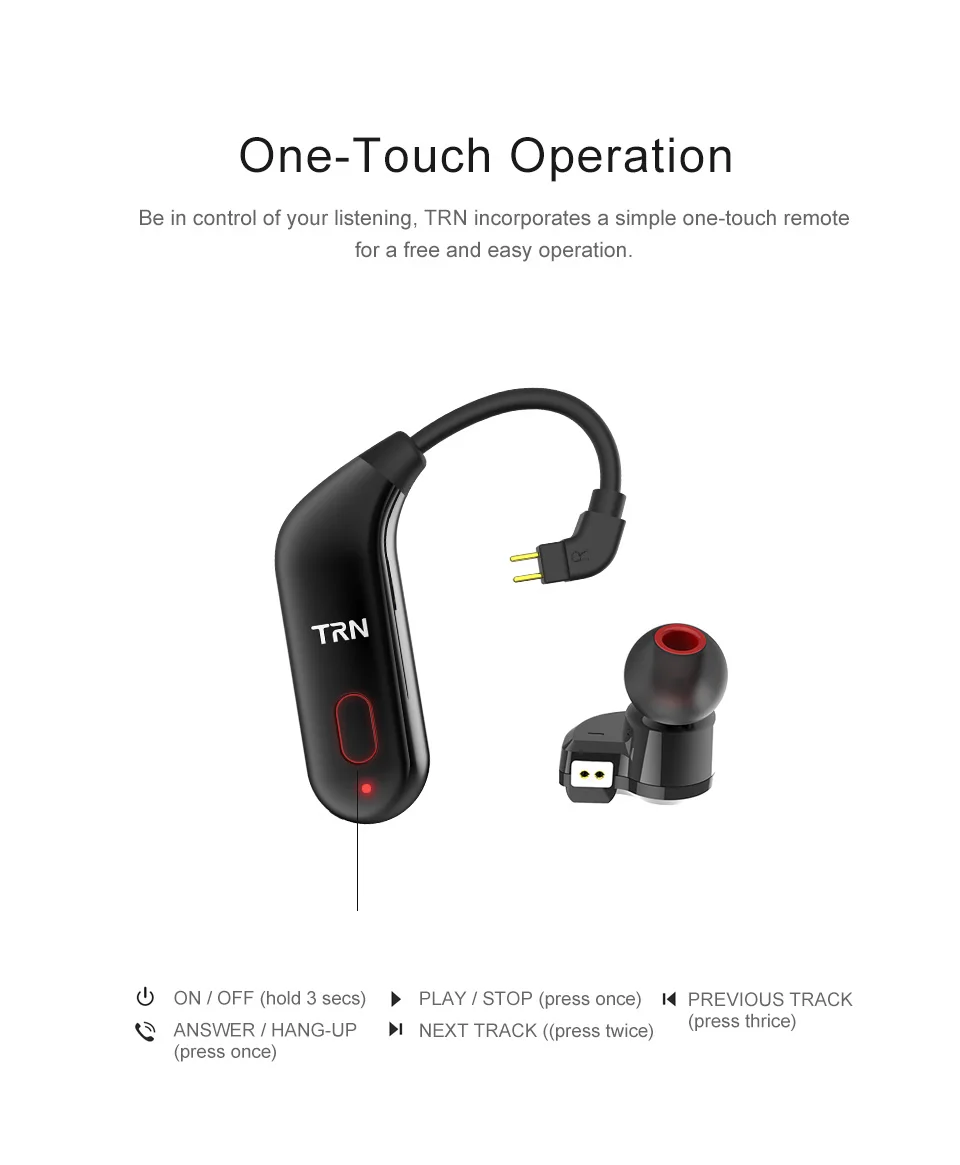 TRN BT20 Bluetooth 5,0 уши обновления кабель Бег Bluetooth гарнитура Кабель V80 ZST IM1 BT10 ZSN T2 ES4 ZS6 V30 T3 AS10 ZS10