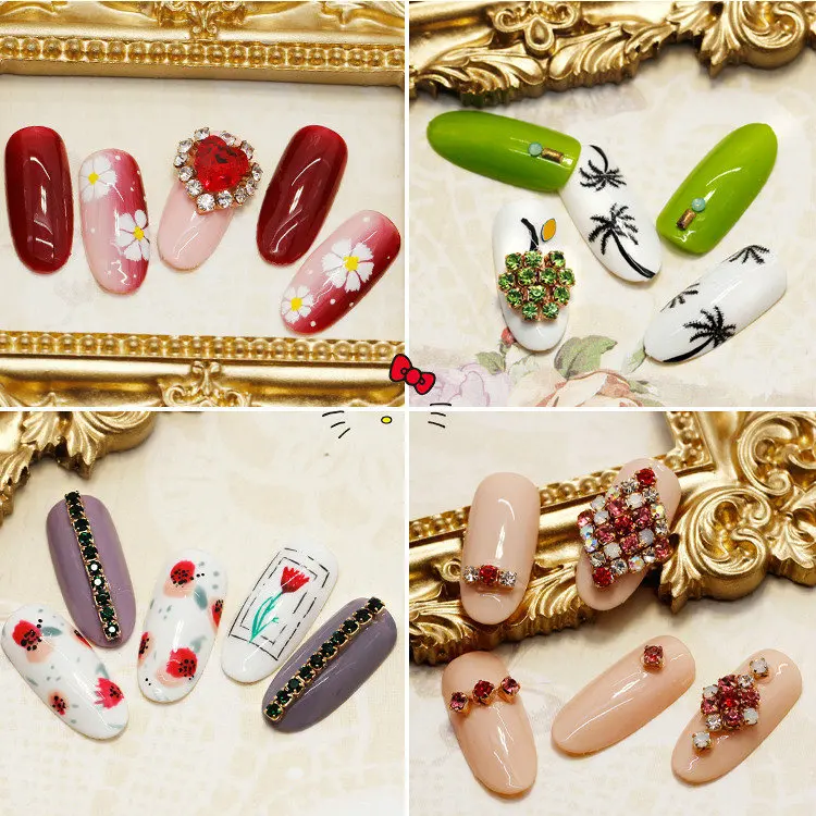 Новинка модное японское металлическое основание с блестящим кристаллом