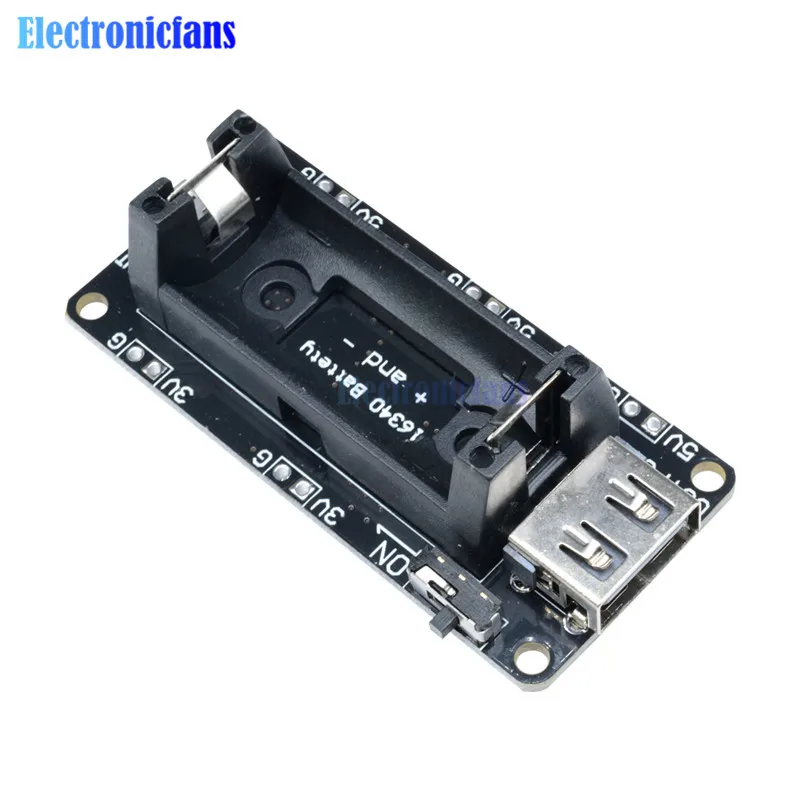 ESP8266 ESP32 Питание Перезаряжаемые Двойной 16340 литий Батарея Зарядное устройство Щит Модуль двойной Выход 3,3 V 5V Для Arduino UNO R3