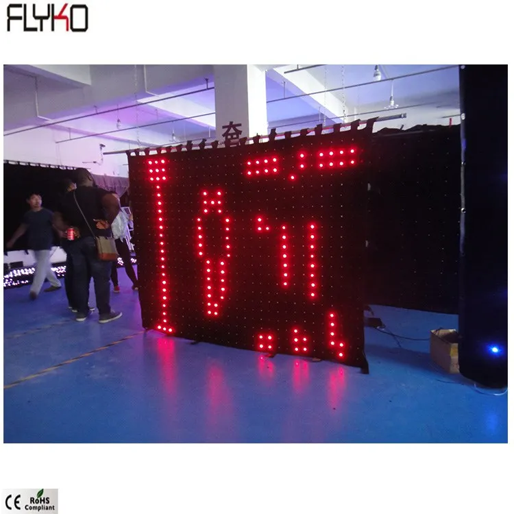 Светодиодная занавеска Flyko P80mm 2x2 5 m светодиодная видео ткань бесшовная молния