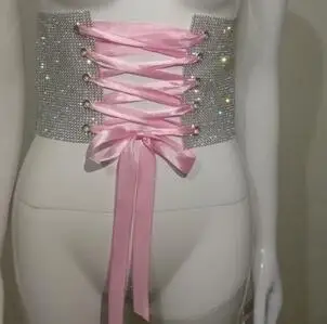 Silver Pink Пикантные вечерние Клубные Для женщин Стразы кроп-топы с блестками Для женщин s Повседневное повязку алмаз укороченные майки бюстгальтер без косточек с блестками укороченный - Цвет: Silver Pink