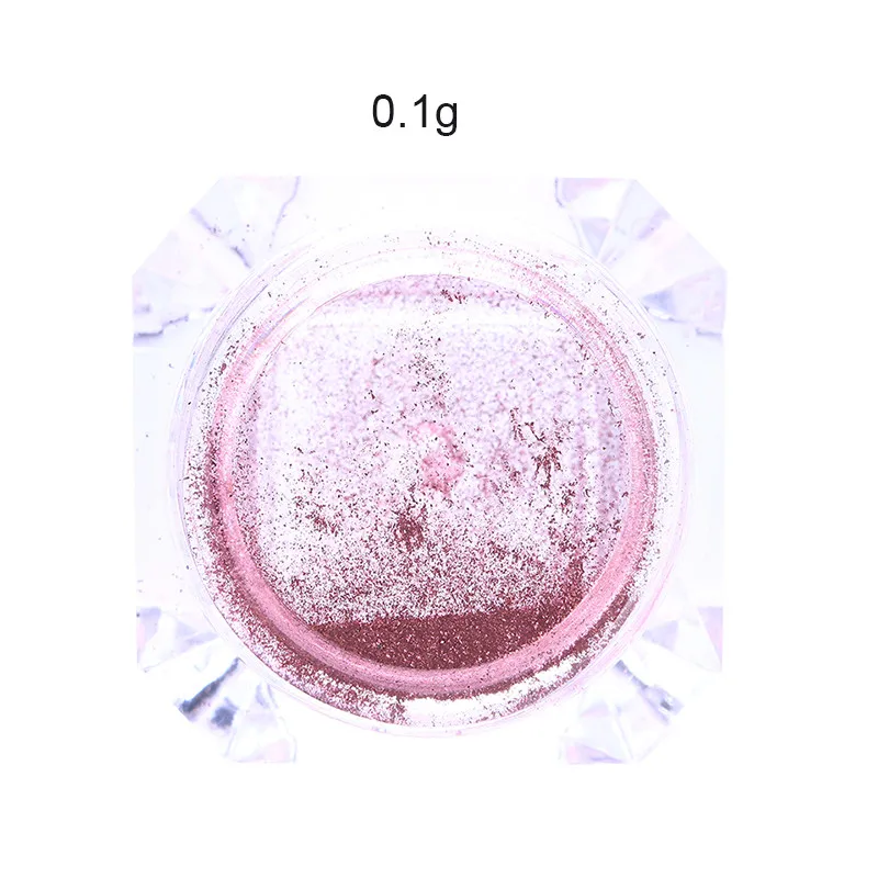 0.1g 1 коробка 0,1 г BORN Красивое Зеркало розовое золото блеск для ногтей маникюр Дизайн ногтей хромированный пигмент с Блестками Пыль - Цвет: 0.1g