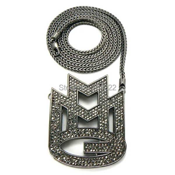 Новинка, кулон со льдом MAYBACH MUSIC GROUP MMG и 3" Франко длинное ожерелье на цепочке, хип-хоп ожерелье, Чокеры для Мужчин, Ювелирные изделия