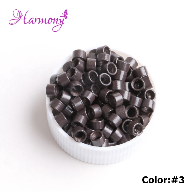 Микро-звенья для наращивания волос Harmony Plus Hair, 8 бутылочек, 4,0 ММ, из алюминия
