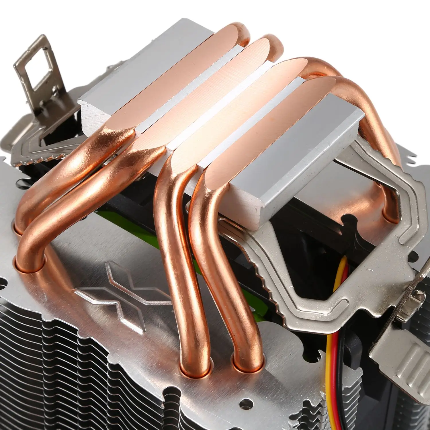 Lan Shu из чистой меди 4 тепловая трубка для 1366 1155 775 Intel/AMD Процессор теплоотвод 3 провод лампы один вентилятор(черный