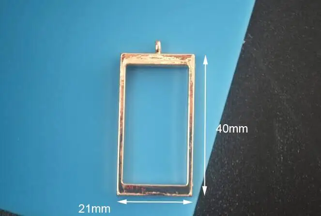 kcgold big rectangle 5 шт. 7 форма металлическая рамка DIY эпоксидная смола для изготовления ювелирных изделий изделия из смолы подарки ручной работы Цветочные геометрические формы УФ Смола ожерелье - Окраска металла: kcgold big rectangle