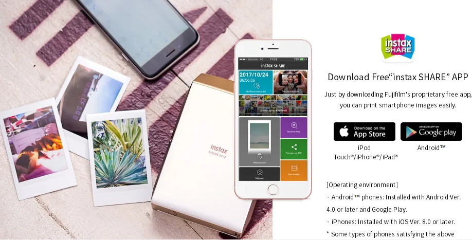 Полный комплект для Fujifilm INSTAX Share принтер и аксессуары смартфона
