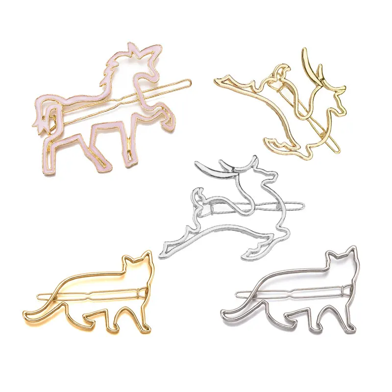 ZSIIBO креативный в форме единорога для девочек заколка волос деликатная