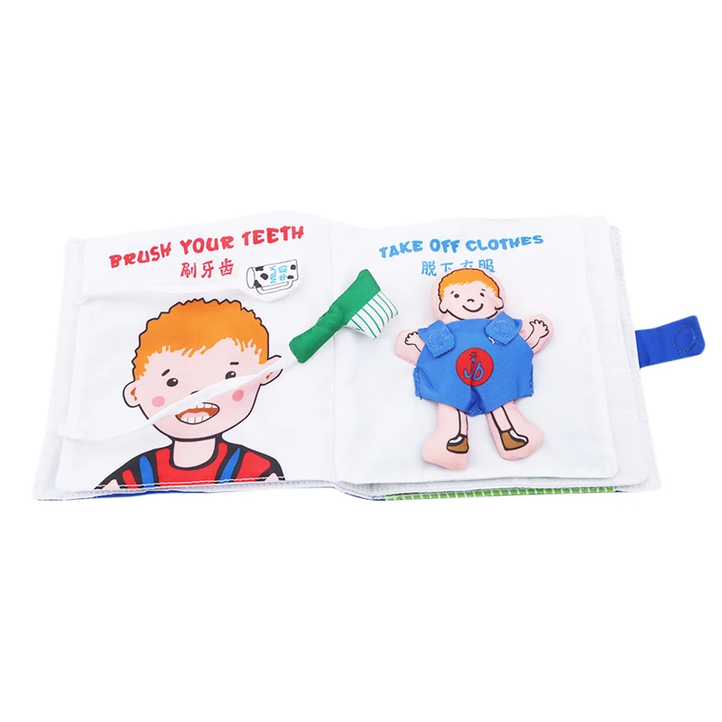 Baby Goodnight Lullaby Cloth Books 3D Unfold Story Tale Book Infant Kids Early Development intelligence Toys | Игрушки и хобби