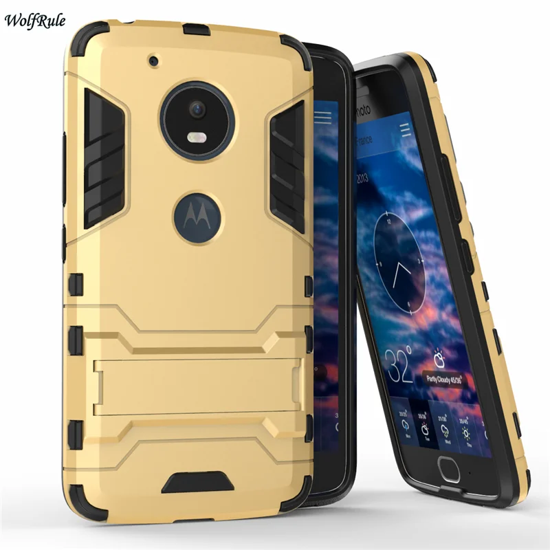 Для Motorola Moto G5 чехол для Plus Бампер ТПУ и ПК держатель защитная задняя крышка