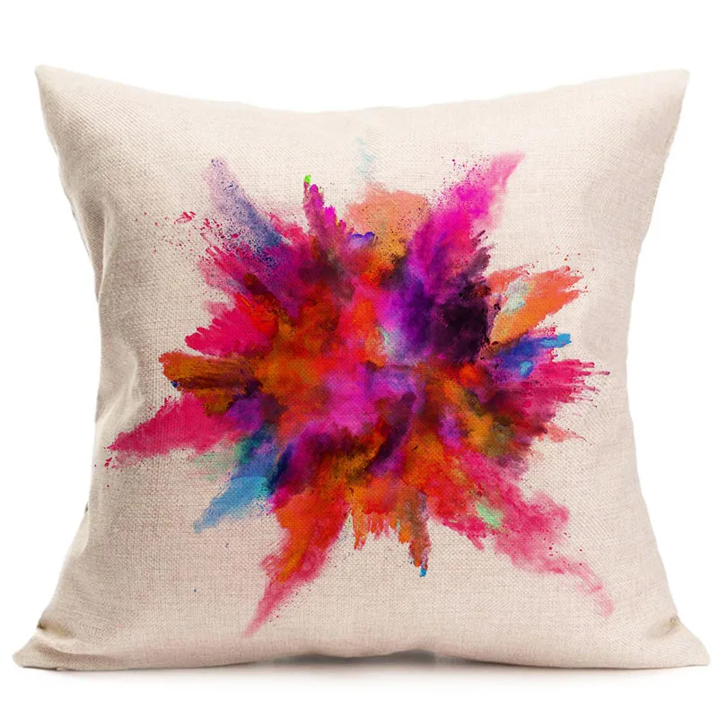 London fashion colorful hand-painted watercolor wholesale wedding gift cushion cover home car sofa decorative party pillow case | Дом и сад