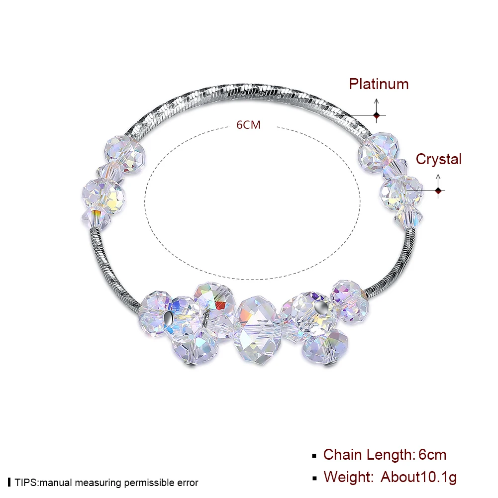 LEKANI 925 пробы серебряный браслет LEKANI с кристаллами Swarovski браслеты с прозрачными кристаллами Роскошные ювелирные изделия для женщин