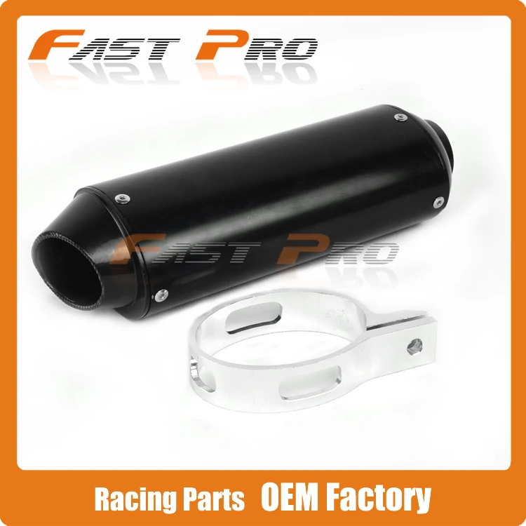 Алюминиевый 38 мм Глушитель с зажимом для XR50 CRF50 KLX TTR SSR Koyo bosuer 50 110 125 140 150 160 cc китайский Dirt Pit Bike
