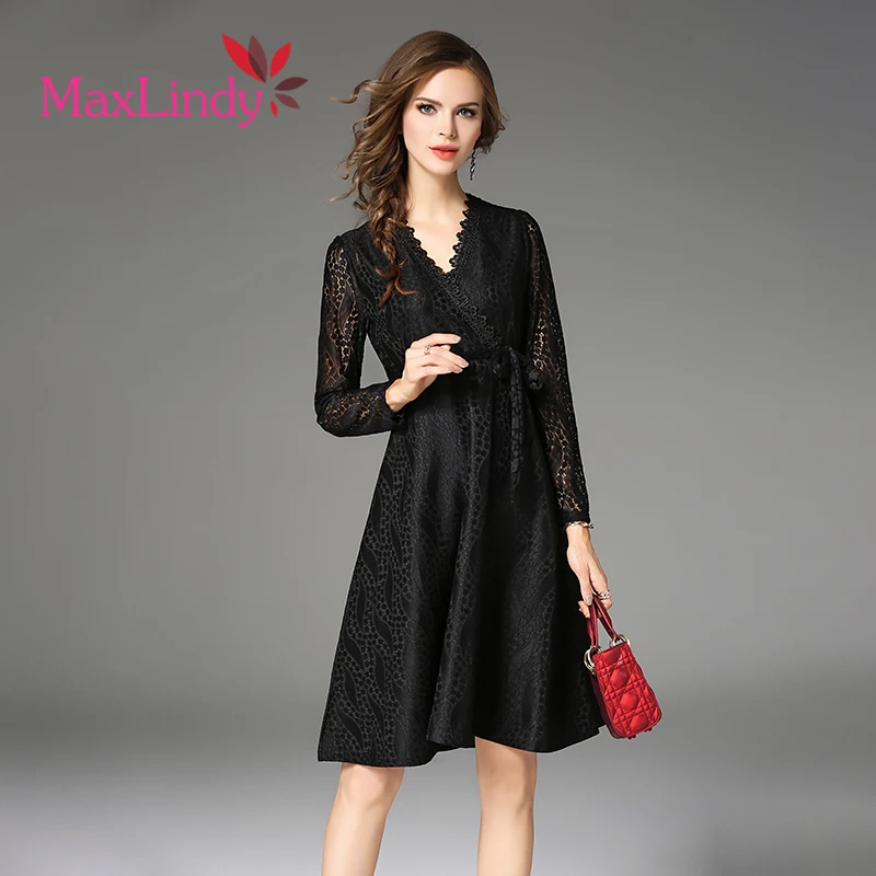 Maxlindy платье Мода Лето V Средства ухода за кожей Шеи Сплошной Для женщин