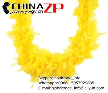 Top Quality 2yards/lot 40G Dyed Gold Turkey Chandelle Feather Boas Manufacturer in CHINAZP Factory |