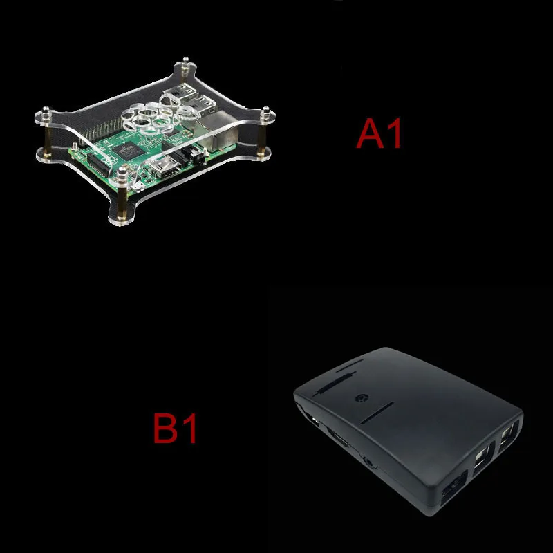 Чехол из АБС пластика + синий алюминиевый радиатор RPI 3 1 ГБ ОЗУ 2 ГГц