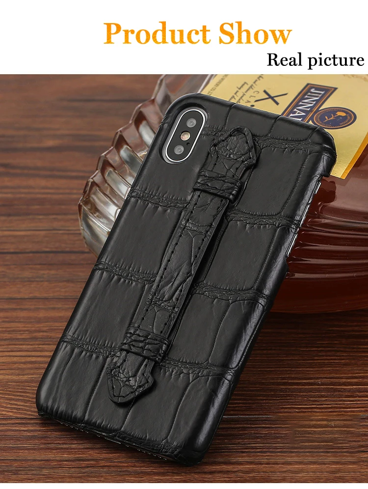 Чехол из натуральной крокодиловой кожи чехол для Iphone 6 S 7 8 Plus X XS MAX XR роскошный чехол ручной работы Croco кольцо ремень для Iphone X 6 Plus