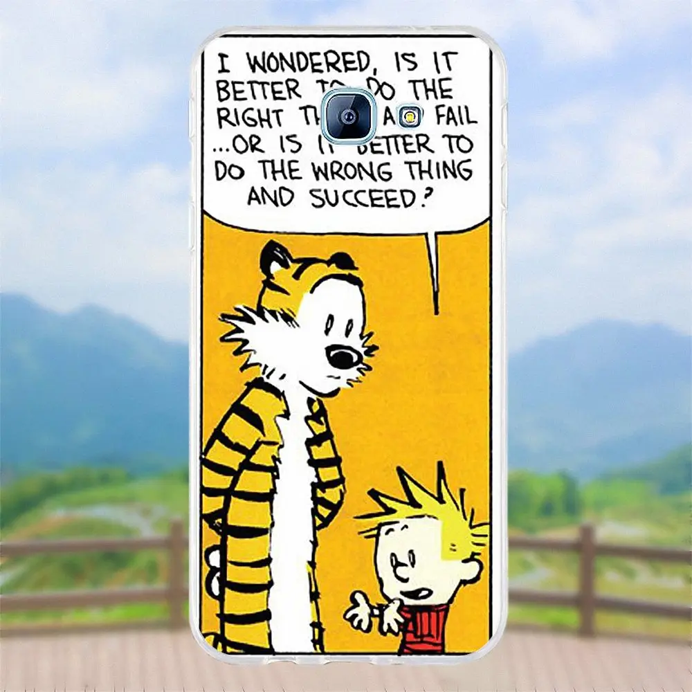 Vvcqod мягкие термополиуретановые Чехлы Capa Calvin и Гоббс для Samsung Galaxy A3 A5 A7 J1 J2 J3 J5 J7 2015