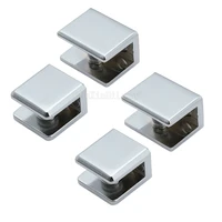 20pcs zinc alloy square shape chrome finished glass clamps shelves support bracket clips for 5 to 12mm glass board jf1787
