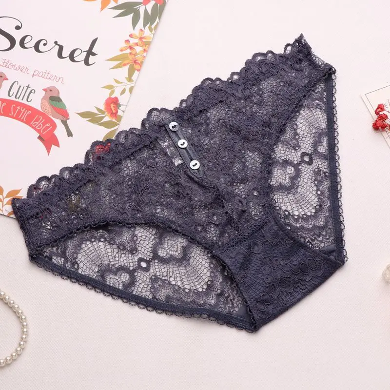 purple SP& CITY, летнее сексуальное нижнее белье, женское, кружевное, с вышивкой, на пуговицах, трусы, прозрачные, одноцветные, трусики, стринги, бесшовное белье - Цвет: purple