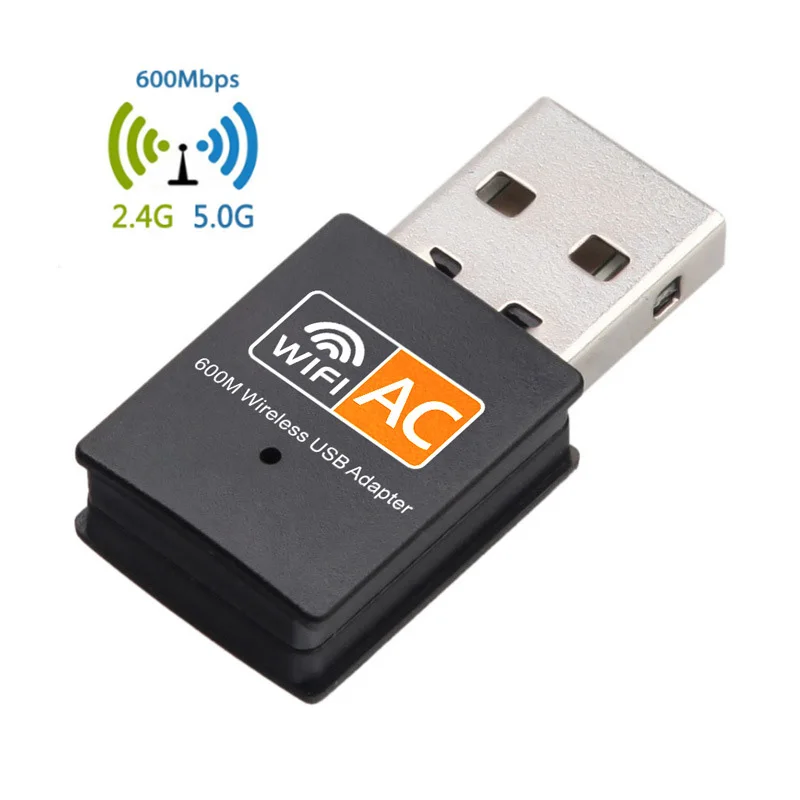 600 Мбит/с USB WiFi адаптер двухдиапазонный 2 4G/5.G AC Беспроводной Ethernet Сетевая карта Wifi