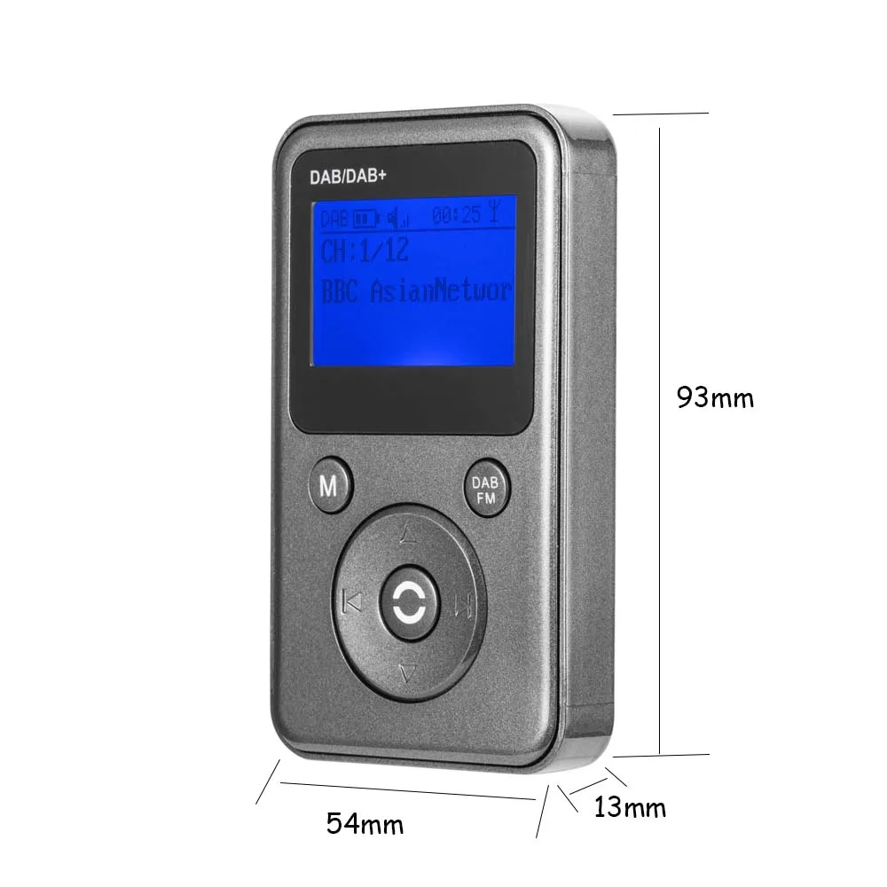 JINSERTA Pocket DAB/DAB+/FM радио MP3 плеер Профессиональный ЖК-цифровой дисплей DAB приемник+ наушники usb кабель для зарядки