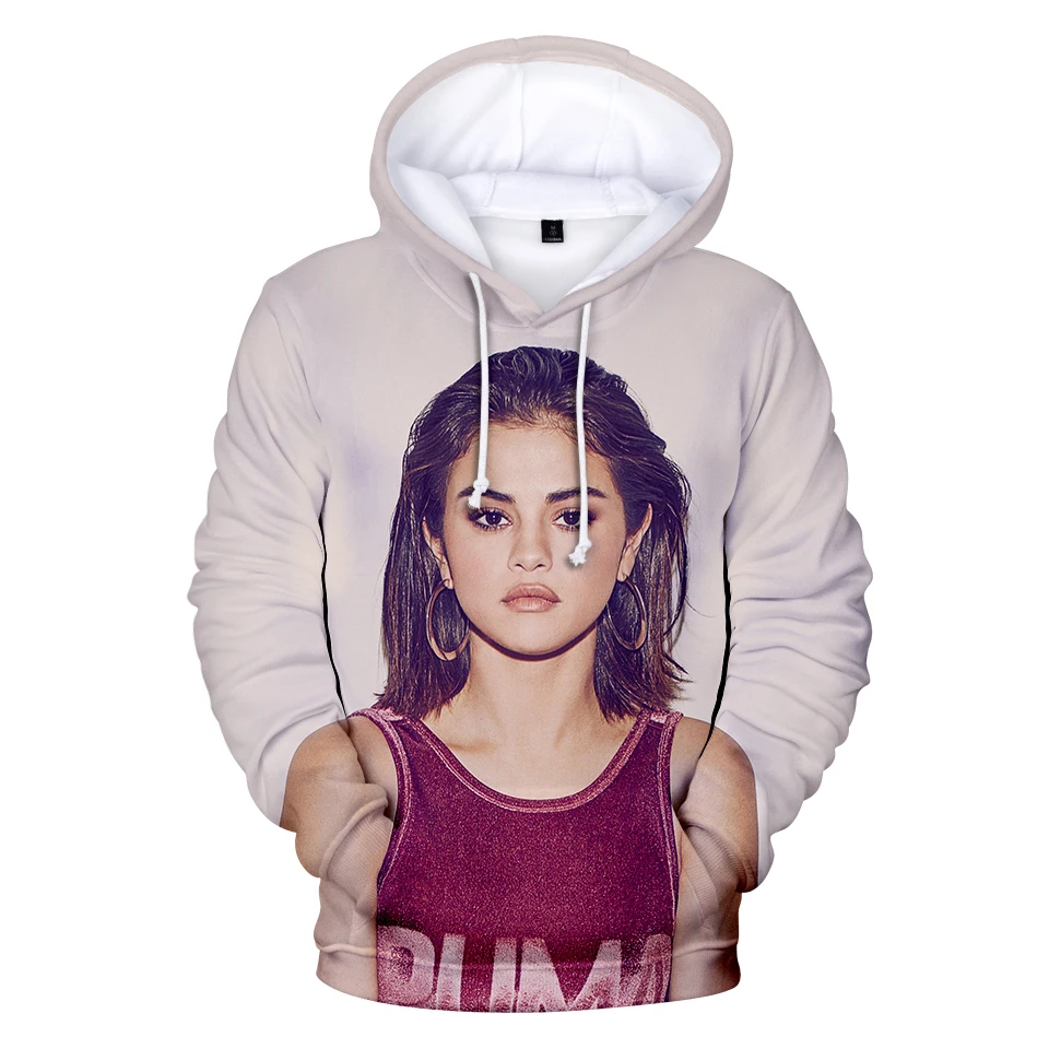 Selena Gomez толстовки 3D Мужская толстовка 2019 Весна Зима Новые Топы с капюшоном