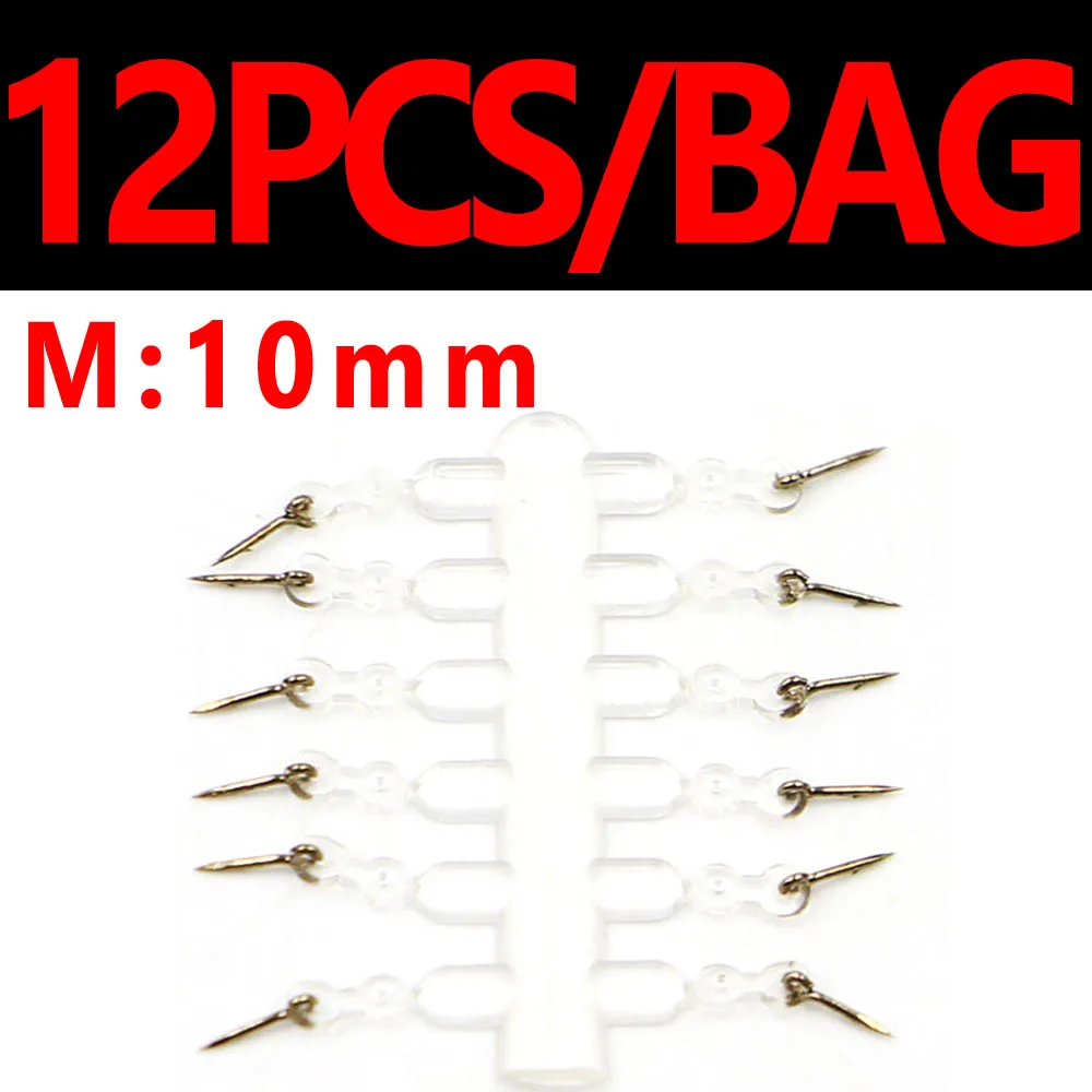 12pcs in a card M Bimoo 12 шт./карта, приманка для ловли карпа, заколка для волос, крючок, Шпилька с прозрачными резиновыми стопами, терминал для ловли карпа, снасти - Цвет: 12pcs in a card M