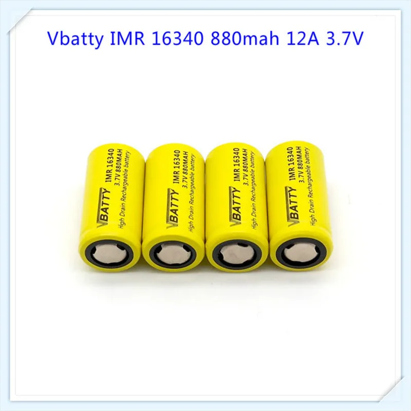Аккумулятор Vbatty 16340 большой емкости для 880mAh 3 7 V с большим запасом (1 шт.)|battery for|battery