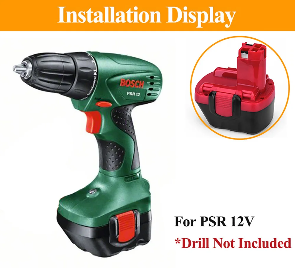 12 V 3.0Ah металл-гидридных или никель Перезаряжаемые Батарея для Bosch GSR 12 V PSR 12 V PAG 12 VE-2 BAT043 BAT045 2 607 335 709 2 607 335 697 батареи