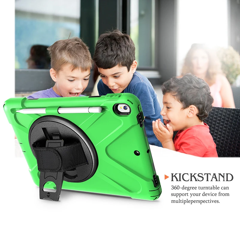 Противоударный чехол вращающийся на 360 градусов силиконовый с ручным ремешком и