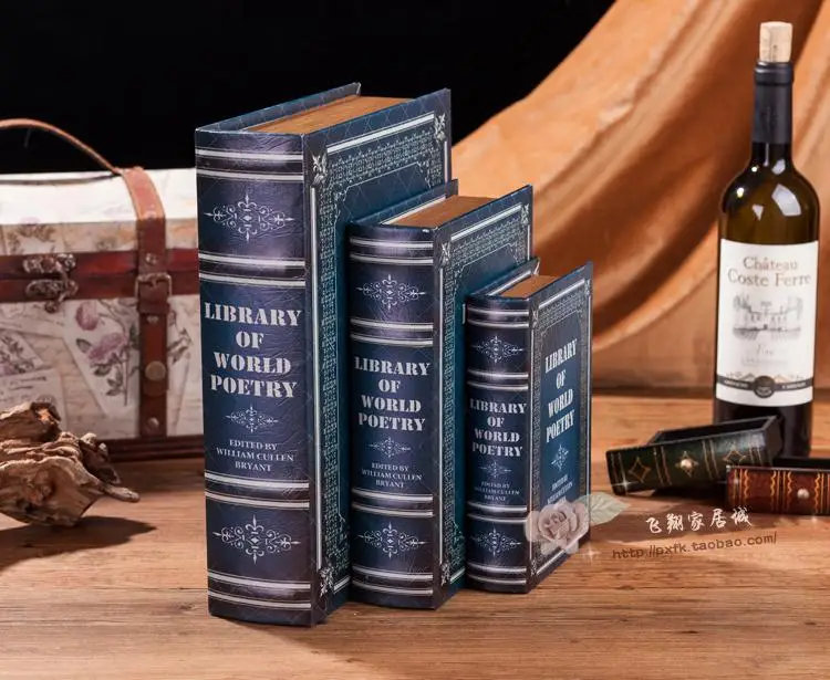 Европейские современные ретро книги поддельные книжный шкаф украшение