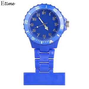 Карманные часы, модные часы медсестры, цвета, водонепроницаемые, пластиковые, кварцевые часы медсестры, женские часы с брошкой, женские часы, 5 видов цветов