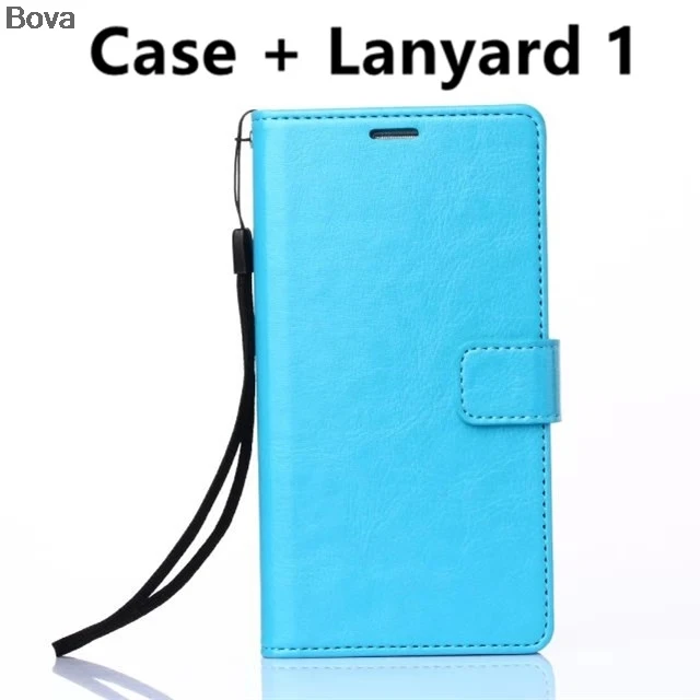 Blue Lanyard 1 Держатель для карт, чехол для huawei Honor 8 Lite(P8 Lite) из искусственной кожи защитный чехол с кошельком, чехол для телефона - Цвет: Blue Lanyard 1