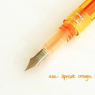 orange with 4 ink Пилот маленький прозрачный Мини kawaii SPN-20 ручка Petit1 цветной Розовый Синий Зеленый Студенческая ручка Милая японская оригинальная - Цвет: orange with 4 ink