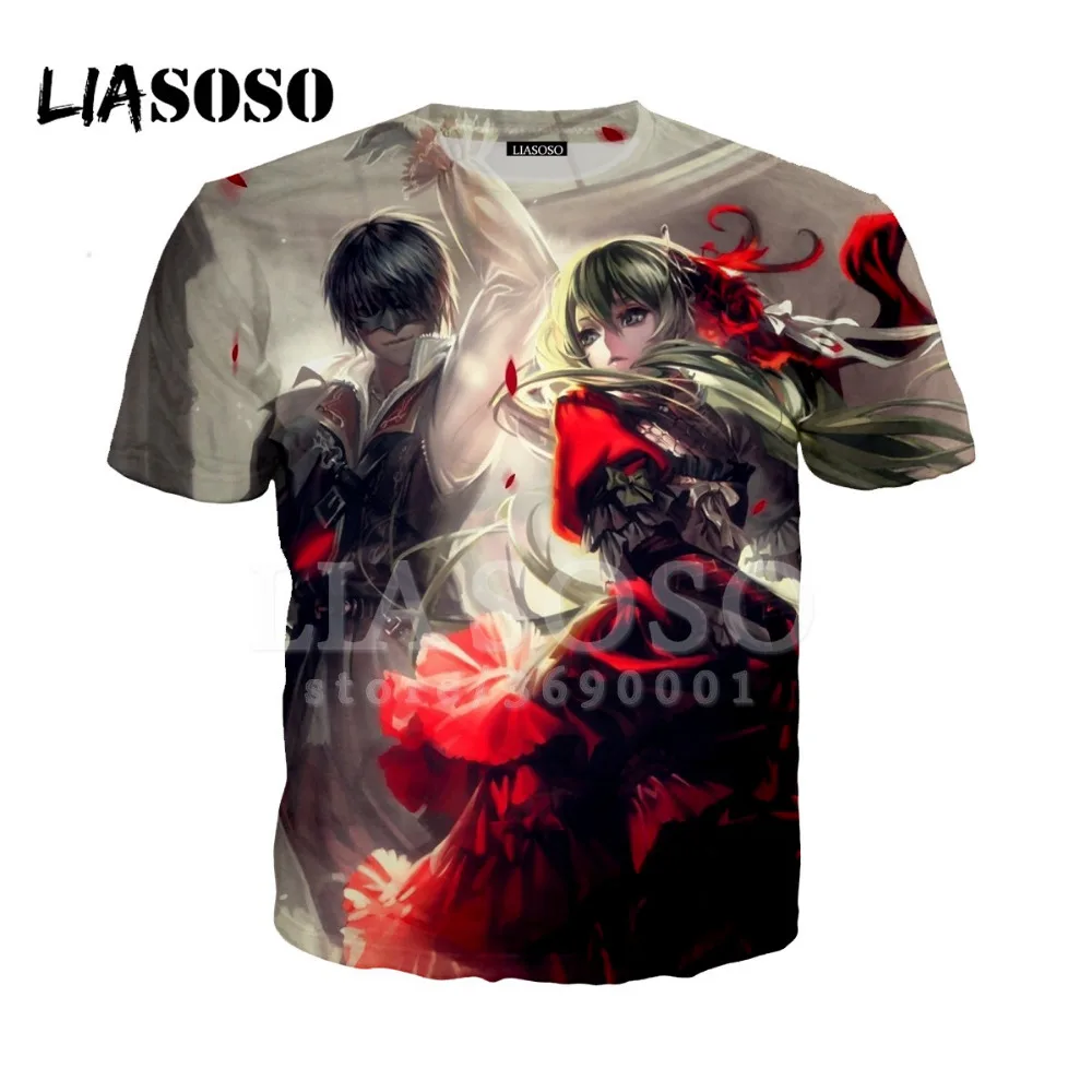 LIASOSO 3D принт Для женщин Для мужчин Code Geass Lelouch Восстания футболка Летняя футболка в стиле «хип-хоп» пуловер с короткими рукавами X1104