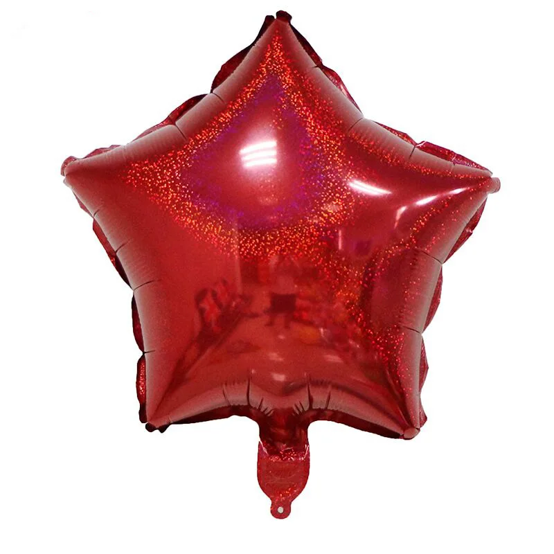 laser star red 10 шт. 18 дюймов любовь пентаграмма сверкающий шар детский день Свадебный шар лазерный шар в форме звезды декор для вечеринки в честь Дня Рождения - Цвет: laser star red