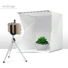 Портативный 40 см Складная студия Diffuse soфт Box со 2 светодиодный светильник черный, белый цвет зеленый красный фон для фотосъемки для съемок в фотостудии