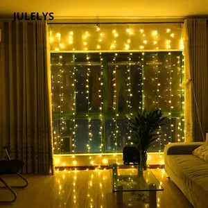 СВЕТОДИОДНЫЕ гирлянды в виде сосулек 3 м x 2 м, Рождественская гирлянда, декоративные огни для свадьбы, гостиной, окна вечерние вечеринки, праздничное освещение